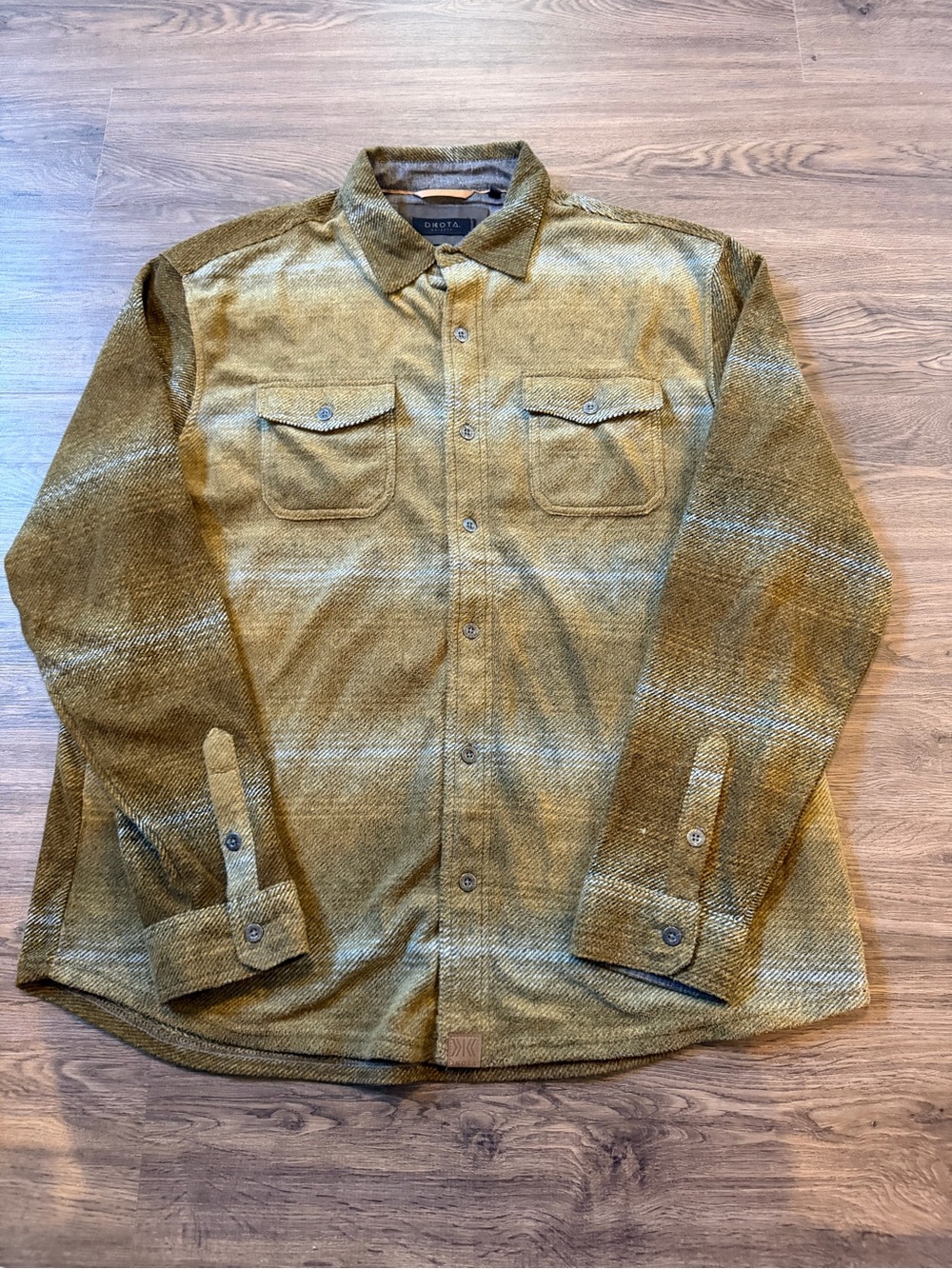 Dakota Grizzly Men's XXL Bowie Flannel Button Down Brown Shirt 100% Polyester